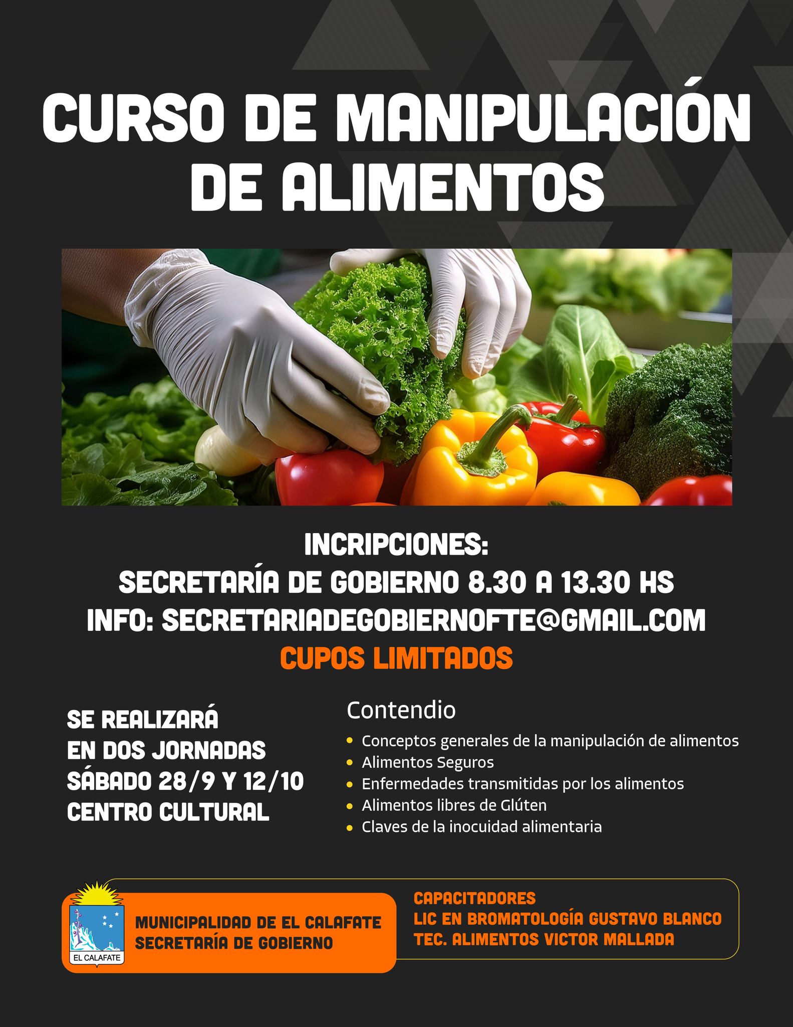 Lee más sobre el artículo La Secretaría de Gobierno invita a participar del “Curso de Manipulación de Alimentos”