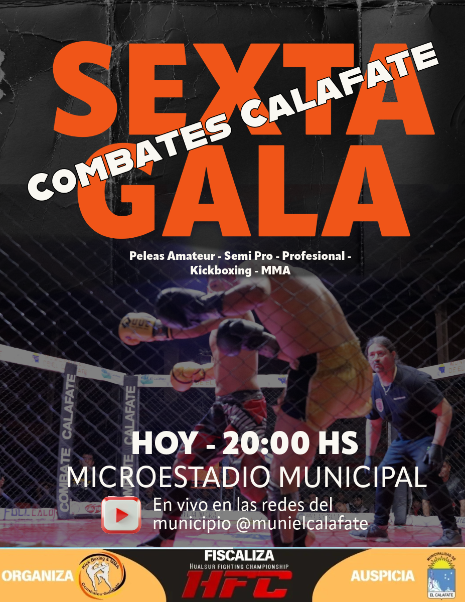 Se viene la 6° Gala del Kickboxing y MMA a El Calafate